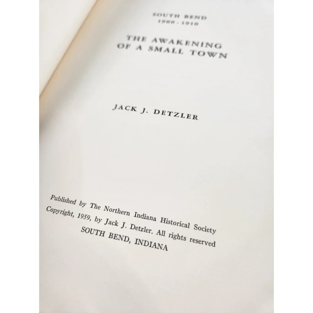 Historical South Bend St Joseph County Indiana Books Detzler Signed Vtg Ancestry